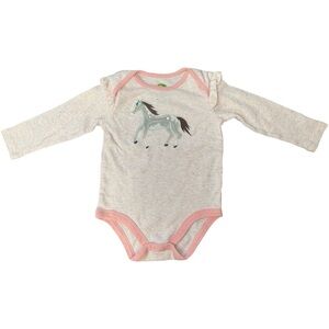 Infant‎ Girls Pink John Deere Logo One Piece Bodysuit 9-12 Months